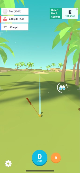 Screenshot of groundbreaking golf gameplay